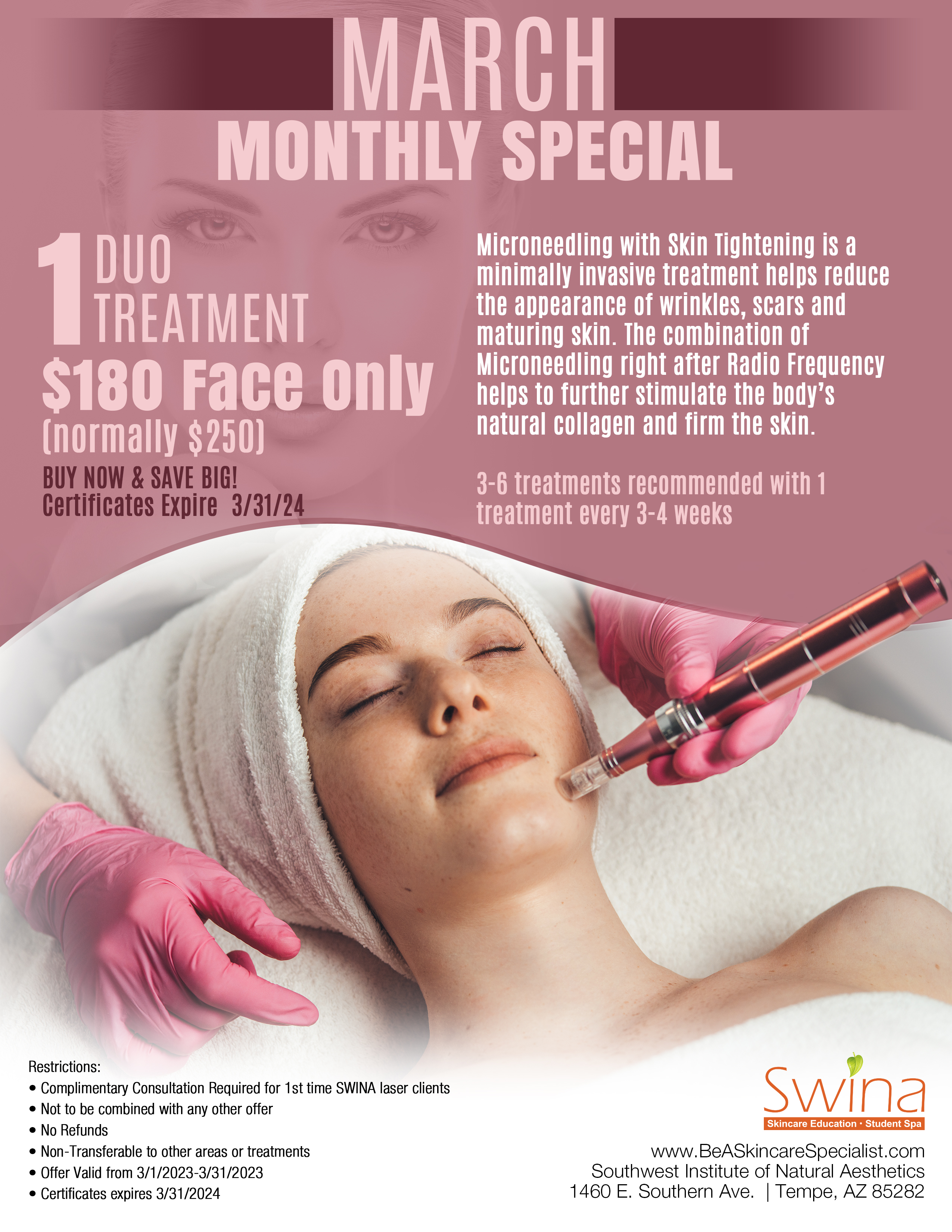 SWINA March Monthly Special 