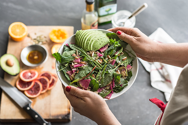 Fresh mixed green salad